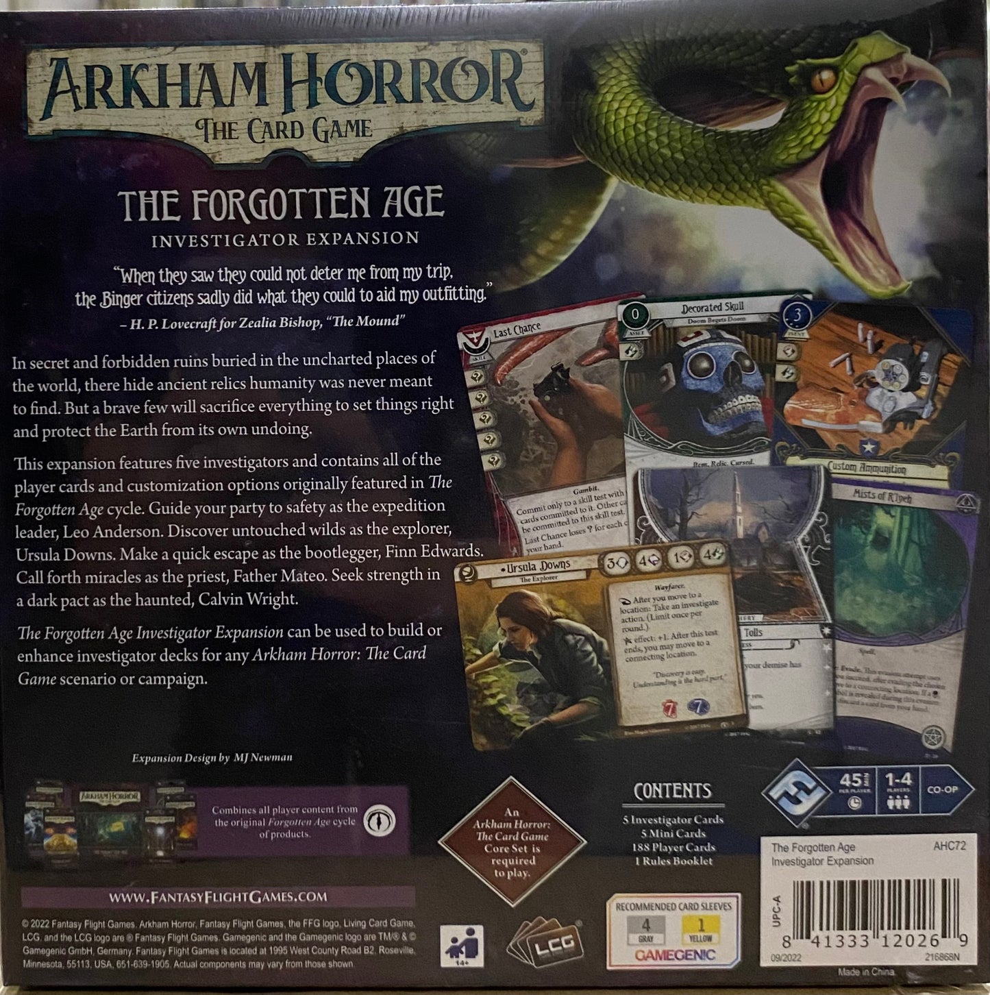 Arkham Horror: The Card Game – Forgotten Age Investigator Expansion