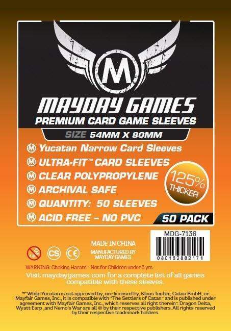 Mayday Games 54 x 80mm Premium Card Sleeves