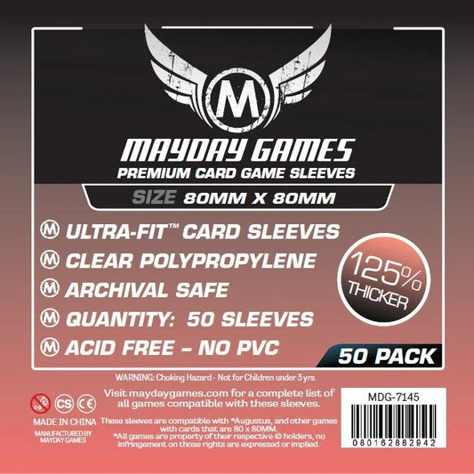 Mayday Games 80 x 80mm Square Premium Card Sleeves