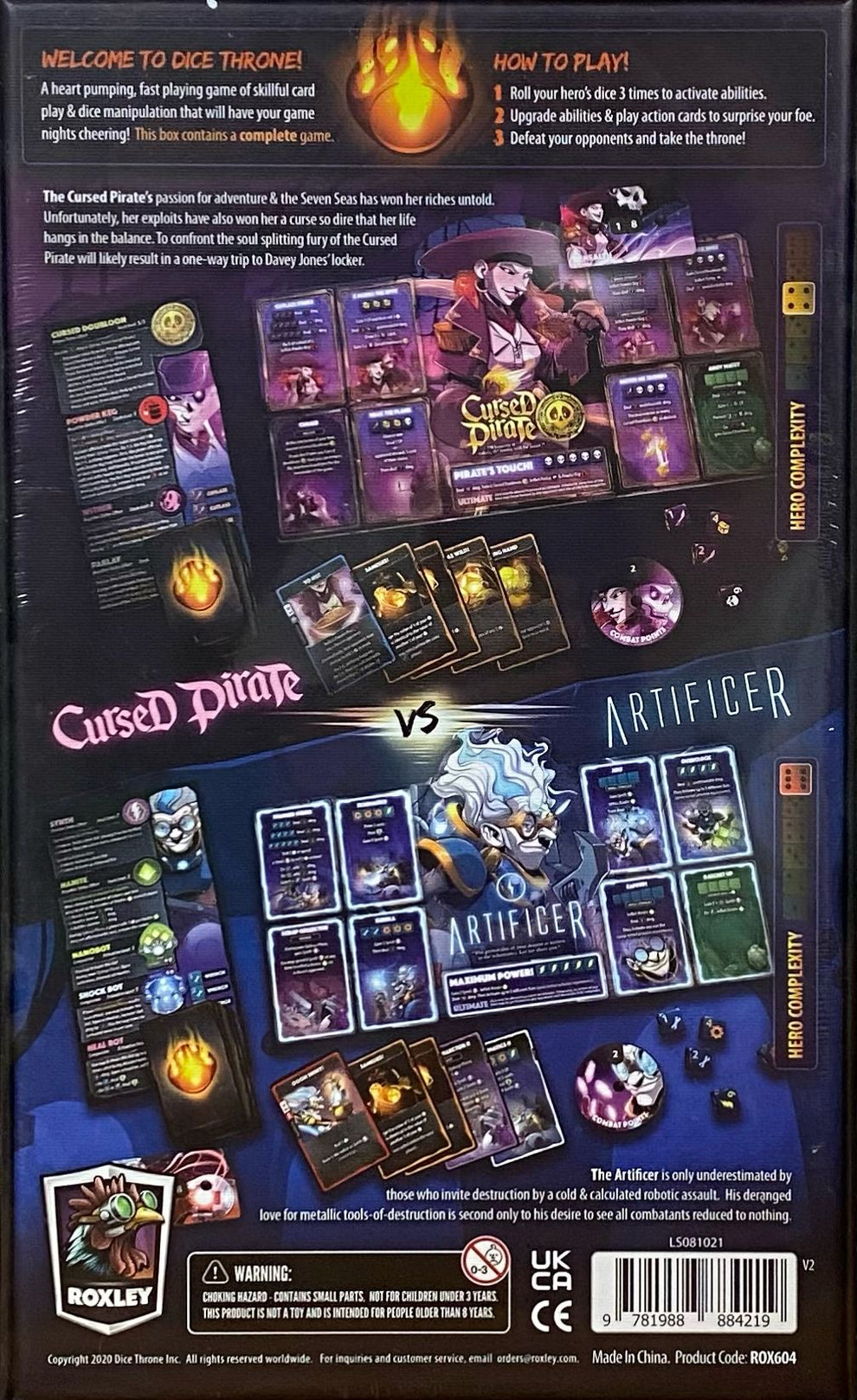 Dice Throne Season Two Box 3 Cursed Pirate vs Artificer Board Game