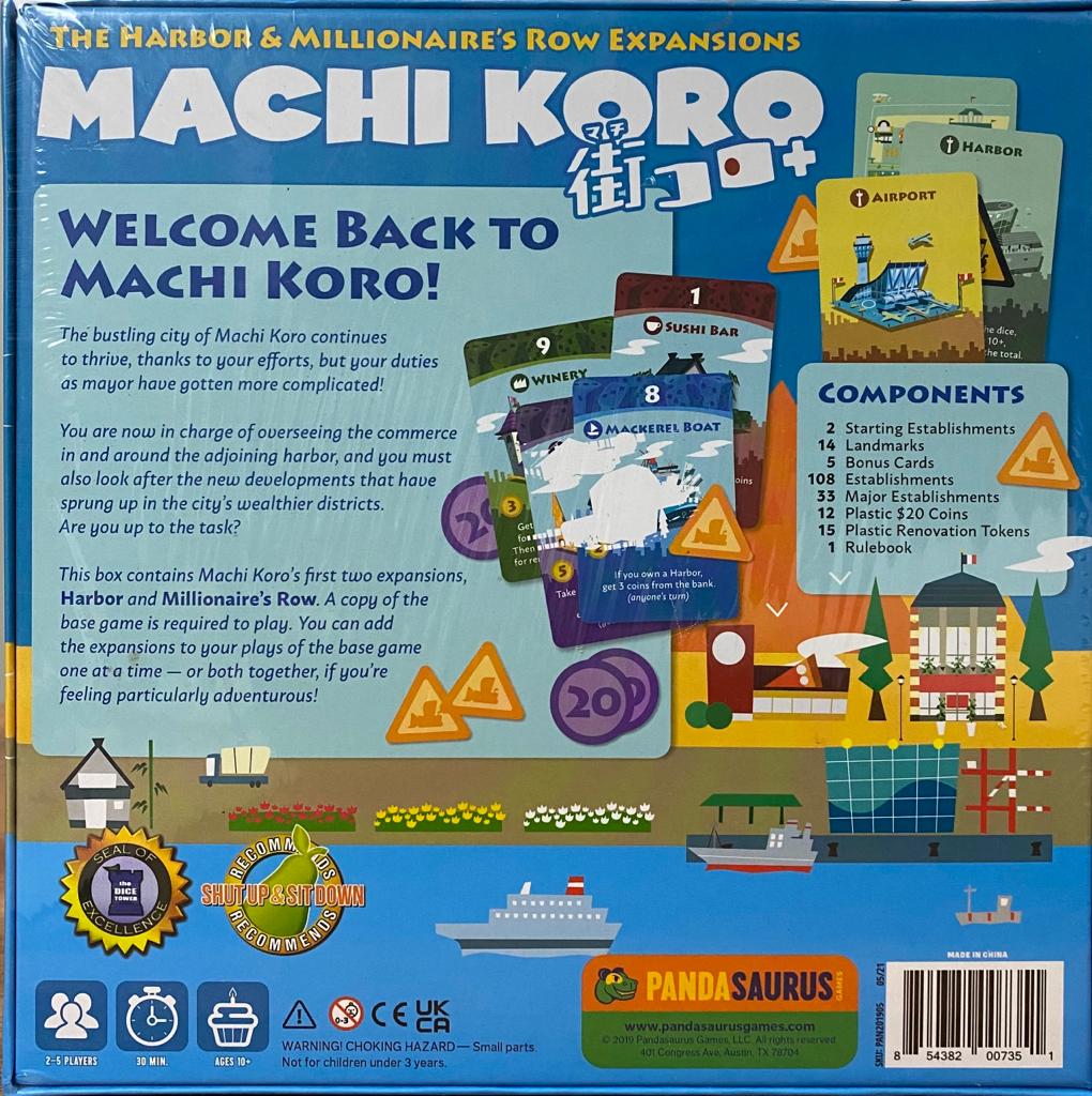 Machi Koro: The Harbor & Millionaire's Row