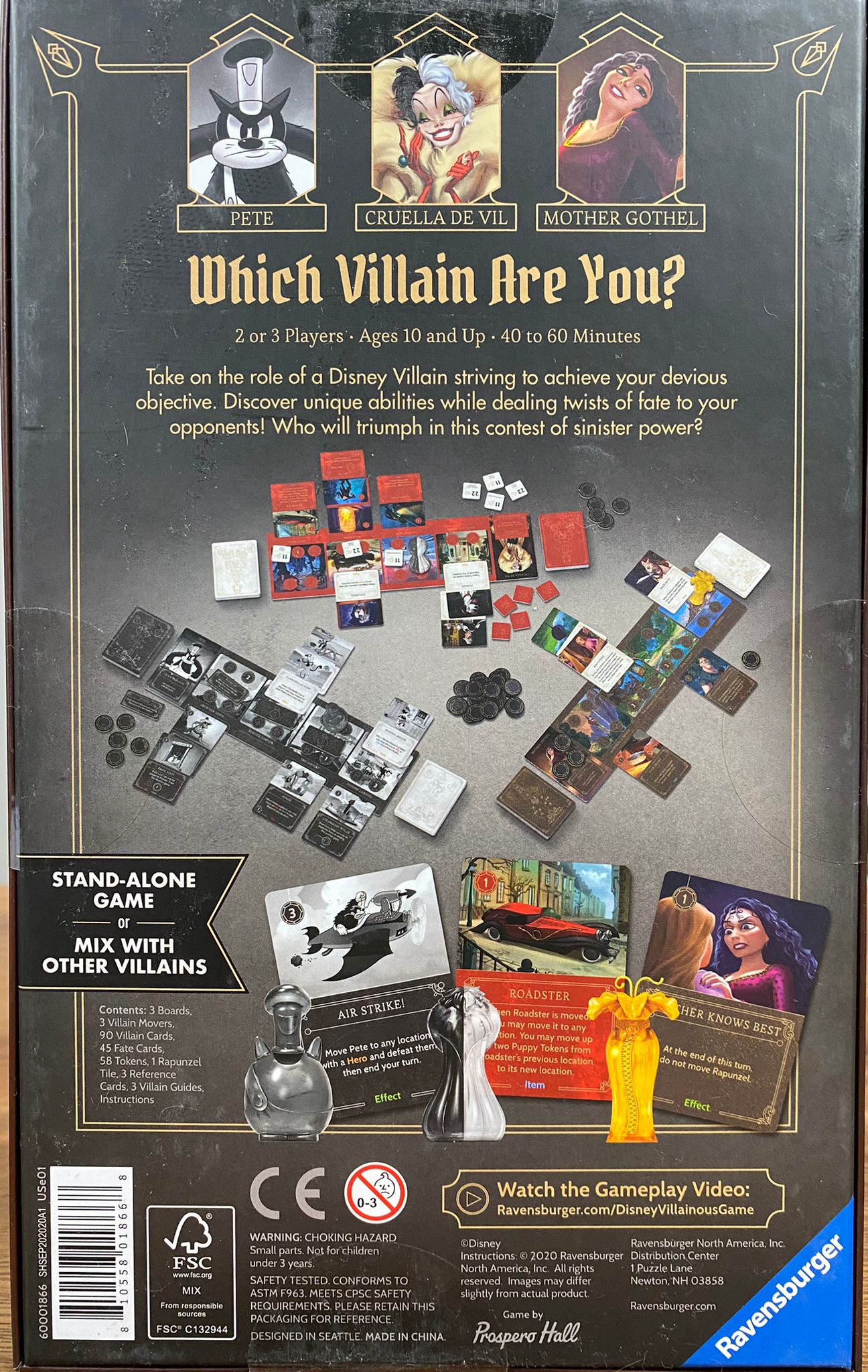 Disney Villainous board game ~ villains, characters, tokens 