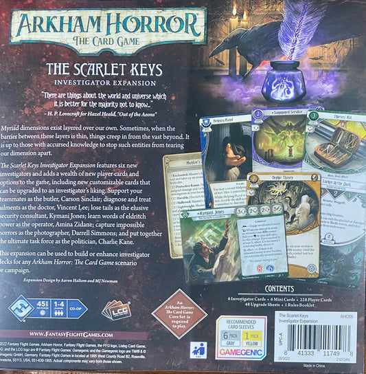 Arkham Horror LCG: The Scarlet Keys Investigator Expansion
