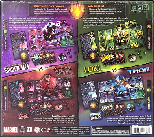 Dice Throne Marvel - Scarlet Witch v. Thor v. Loki v. Spider-Man