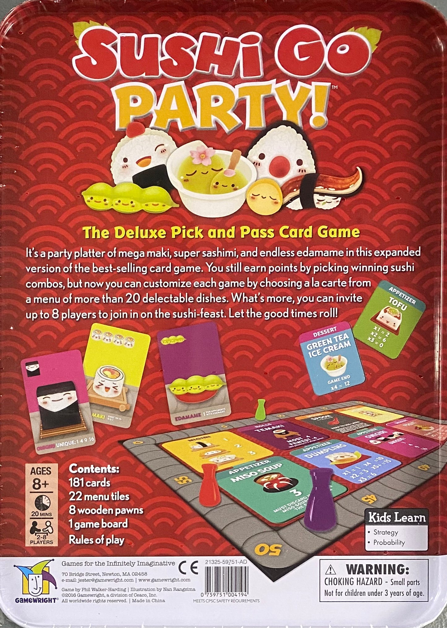 Sushi Go Party! The Deluxe Pick and Pass Party Game Board Game Madness